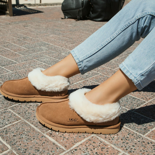 Unisex Sheepskin Homey Slippers