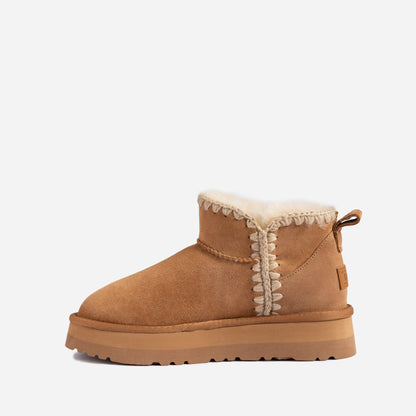 OB802PUGG ESKIMO PLATFORM MINI BOOTS(WATER RESISTANT)