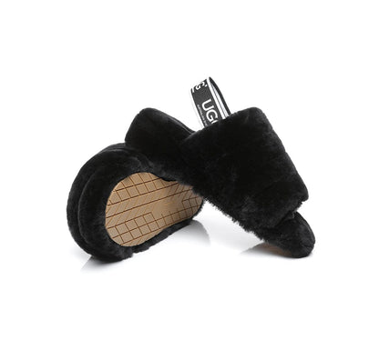 AS UGG Women Fluffy Slides Puffy