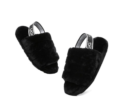 AS UGG Women Fluffy Slides Puffy