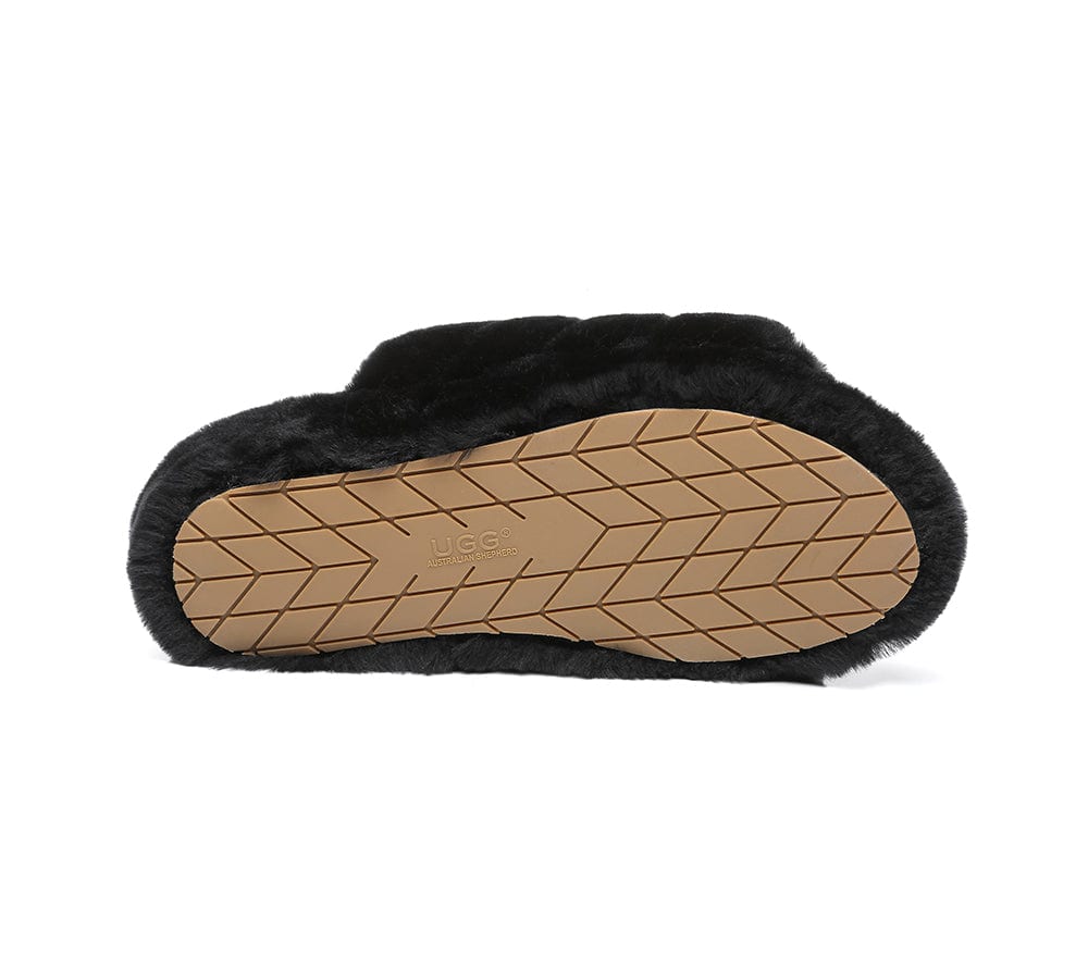 AS UGG Women Fluffy Slides Puffy
