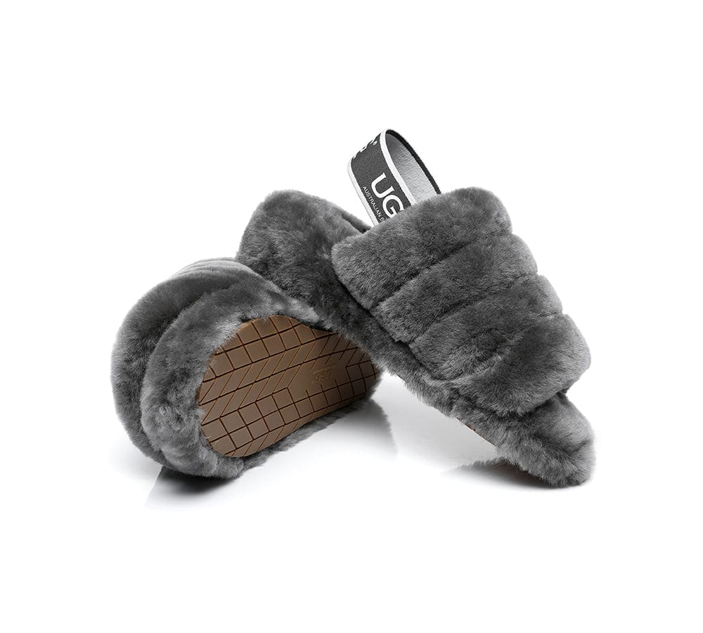 AS UGG Women Fluffy Slides Puffy