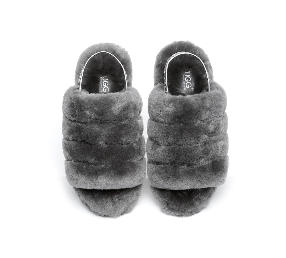 AS UGG Women Fluffy Slides Puffy