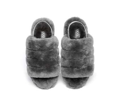 AS UGG Women Fluffy Slides Puffy