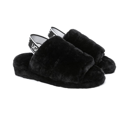 AS UGG Women Fluffy Slides Puffy