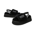 AS UGG Women High Platform Ugg Fluffy Slides Poppin